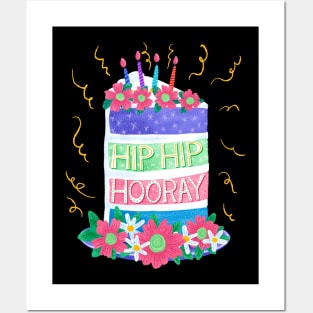 Rainbow Birthday cake Posters and Art